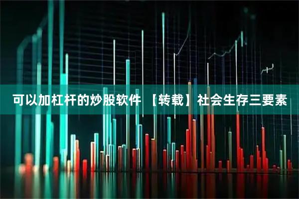 可以加杠杆的炒股软件 【转载】社会生存三要素
